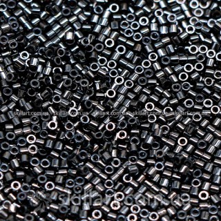 Бисер DBS-1 Miyuki Delica Beads Cut 15/0 (металлизированный, гематитовый)